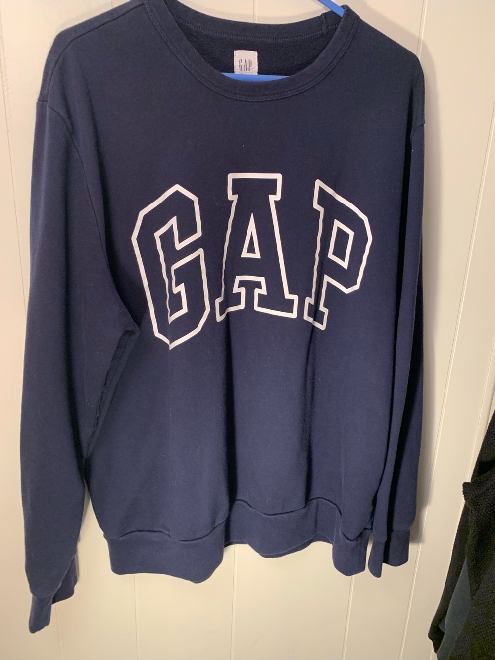 GAP Navy Sweatshirt with White Outlined Logo